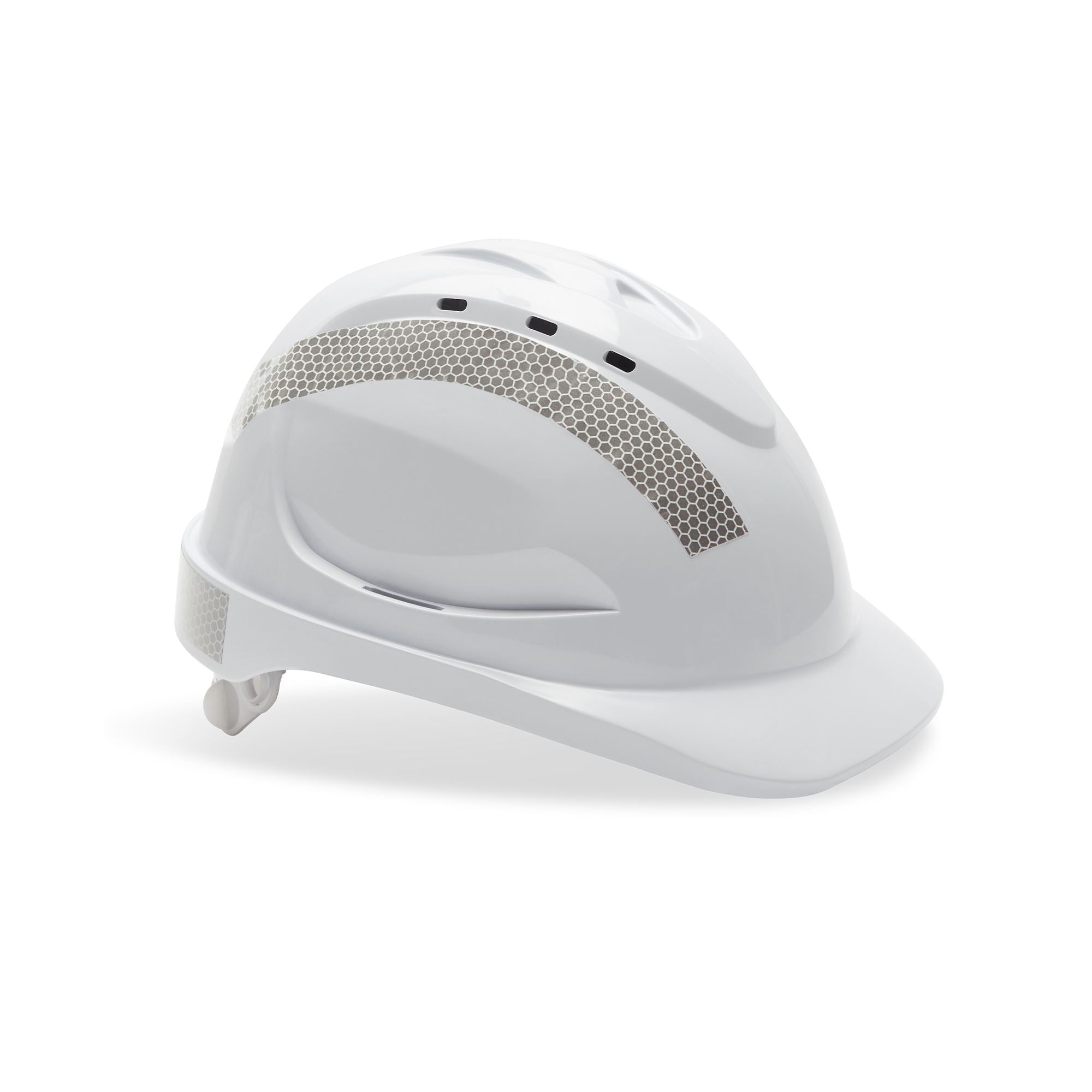V6 Vented Hard Hat with Pushlock Harness and Reflective Tape