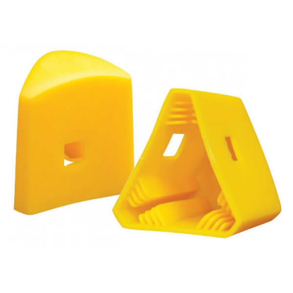 Yellow Plastic Safety Caps - 100